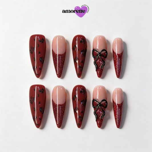 The Darkest Rose Edit — Handmade Press-On Nails